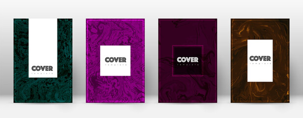 Abstract cover. Favorable design template. Suminagashi marble hipster poster. Favorable trendy abstr