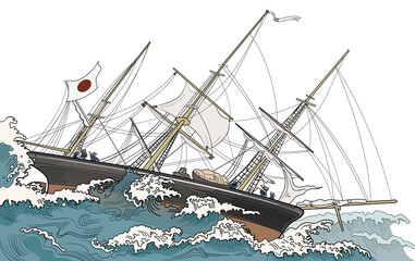 咸臨丸-日本の江戸幕府海軍の軍艦