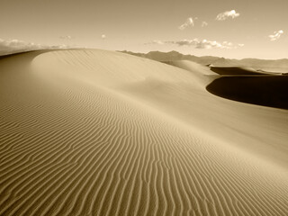 Fototapeta na wymiar USA, California. Death Valley National Park, Mesquite Flats Sand Dunes.