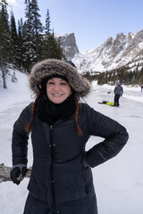 woman in parka in winter © SETH