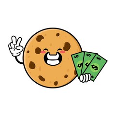 cute cookies cartoon mascot character funny expression