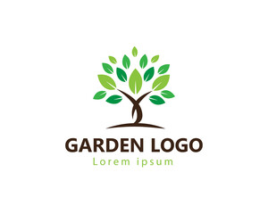 Obraz premium garden logo tree logo leave logo