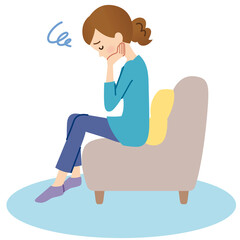 落ち込む女性　悩み