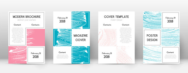 Cover page design template. Business brochure layout. Bewitching trendy abstract cover page. Pink an