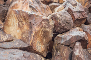 Serrano Native American Rock Art in the Mojave Desert.