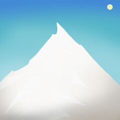 High Mountain top landscape background art illustration cartoon game style wallpaper design.