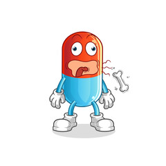 medicine burp mascot. cartoon vector