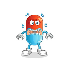 medicine monster vector. cartoon character