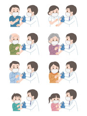 ワクチン接種を受ける人