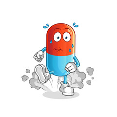 medicine running illustration. character vector