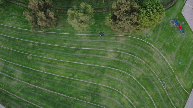 Aerial of a University in Aguascalientes Mexico. High quality UHD drone footage.