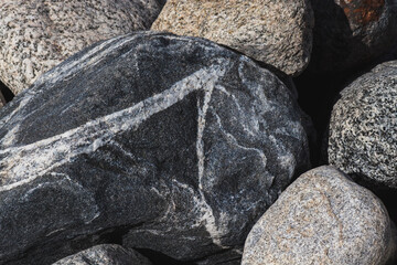 Hornblende granite rocks, California.