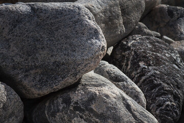 Hornblende granite rocks, California.