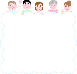 ホームヘルパー_介護士の男女コピースペース