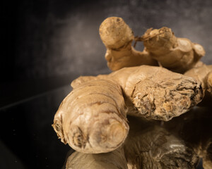 Ginger Roots - sliding macro shot - food photography