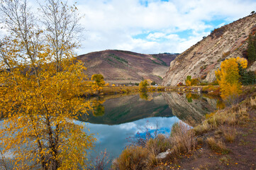 USA, Colorado. Scenic overlook along I-70.