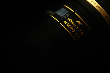 Macro of camera lens
