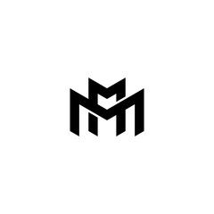 Monogram letter MM. luxurious, simple, simple and elegant. logo design vector