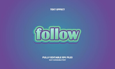 editable follow text effect