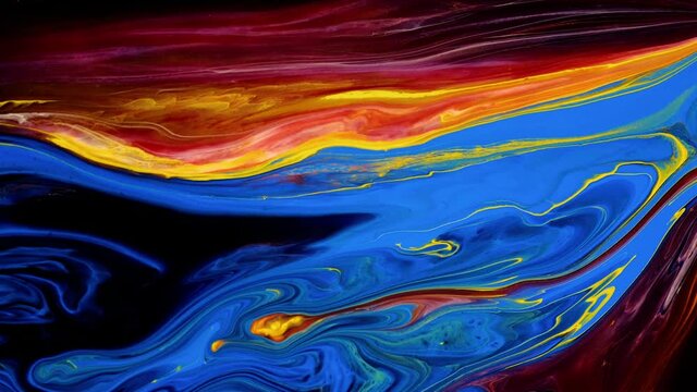 4K footage, Abstract  ink painting background, Mixture of acrylic paints,    marble abstract fluid art pattern, Luxury colors Slow motion shot, 4K Footage Inkscapes concept,
