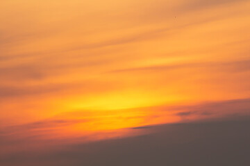 Naklejka na ściany i meble evening sunset color in the sky