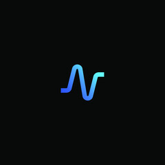 Letter N Wave Logo Design 