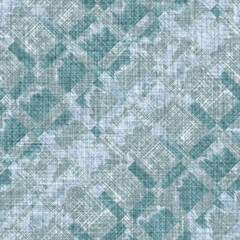 Aegean teal mottled patterned linen texture background. Summer coastal living style home decor fabric effect. Sea green wash grunge distressed blur material. Decorative textile seamless pattern 
