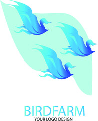 blue bird model for company logo