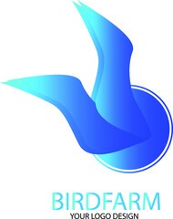 blue bird model for company logo