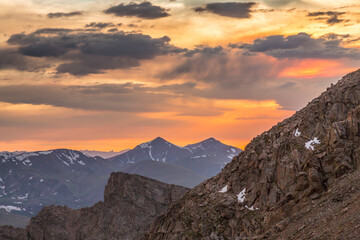 USA, Colorado, Mt. Evans. Mountain sunrise landscape.