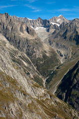 View Across The Valley Baltschiedertal To Mt Nesthorn, Valais, Switzerland