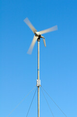 Spinning Small Wind Turbine For Electricity Supply To Private Households