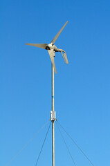 Fototapeta premium Small Wind Turbine For Electricity Supply To Private Households