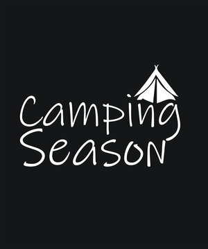 Camping Hiking graphic design custom typography vector for t-shirt, banner, festival, mountain, fishing, business, logo, poster, adventure trip, website in a high resolution editable printable file.