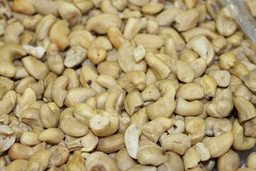 close up of a pile of peanuts
