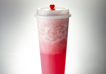 strawberry smoothie with strawberry