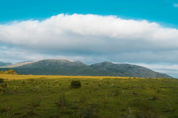 clouds over the mountains