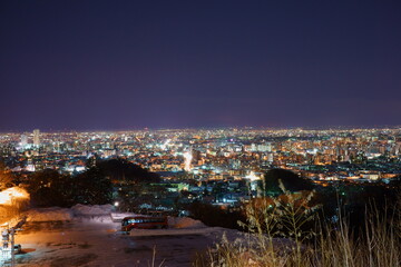 Fototapeta na wymiar 北海道　札幌　札幌夜景　夜景　都市景観