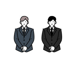スーツを着た人イラスト素材