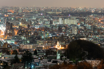 北海道　札幌夜景　夜景　札幌　日本