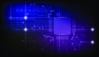 Abstract Circuit Board High Tech Technology Background. Vector Illustration.