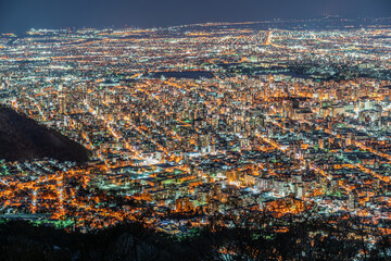 北海道　札幌　札幌夜景　夜景　札幌市　藻岩山