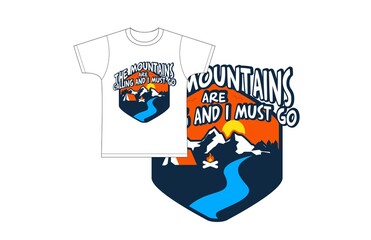 The mountain are caling and i must go for T-shirt Kids print