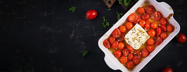 Fetapasta. Trending viral Feta bake pasta recipe made of cherry tomatoes, feta cheese, garlic and...