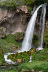 Fototapeta premium USA, Colorado. Rifle Falls, Rifle Falls State Park.