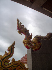 Great Naga or Serpent in Phothisompom temple at Udon Thani, Thailand,ASIA.