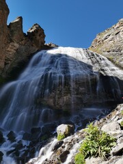 waterfall in the mountains