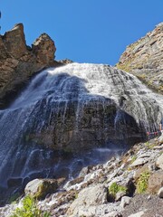 waterfall in the mountains