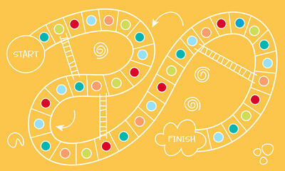 Colorful Board Game Vector Template