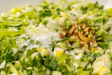 Chop pepper as a hors d 'oeuvres